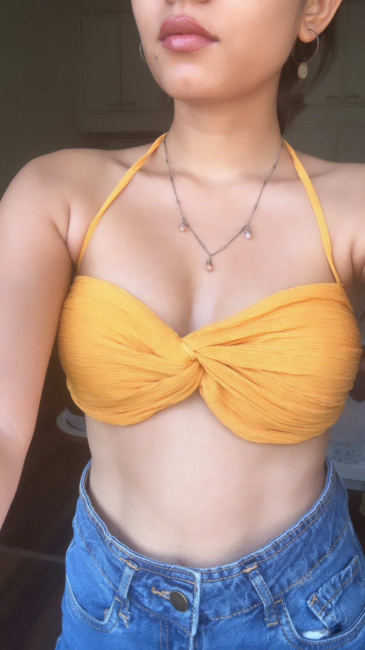 Yellow bralette Top