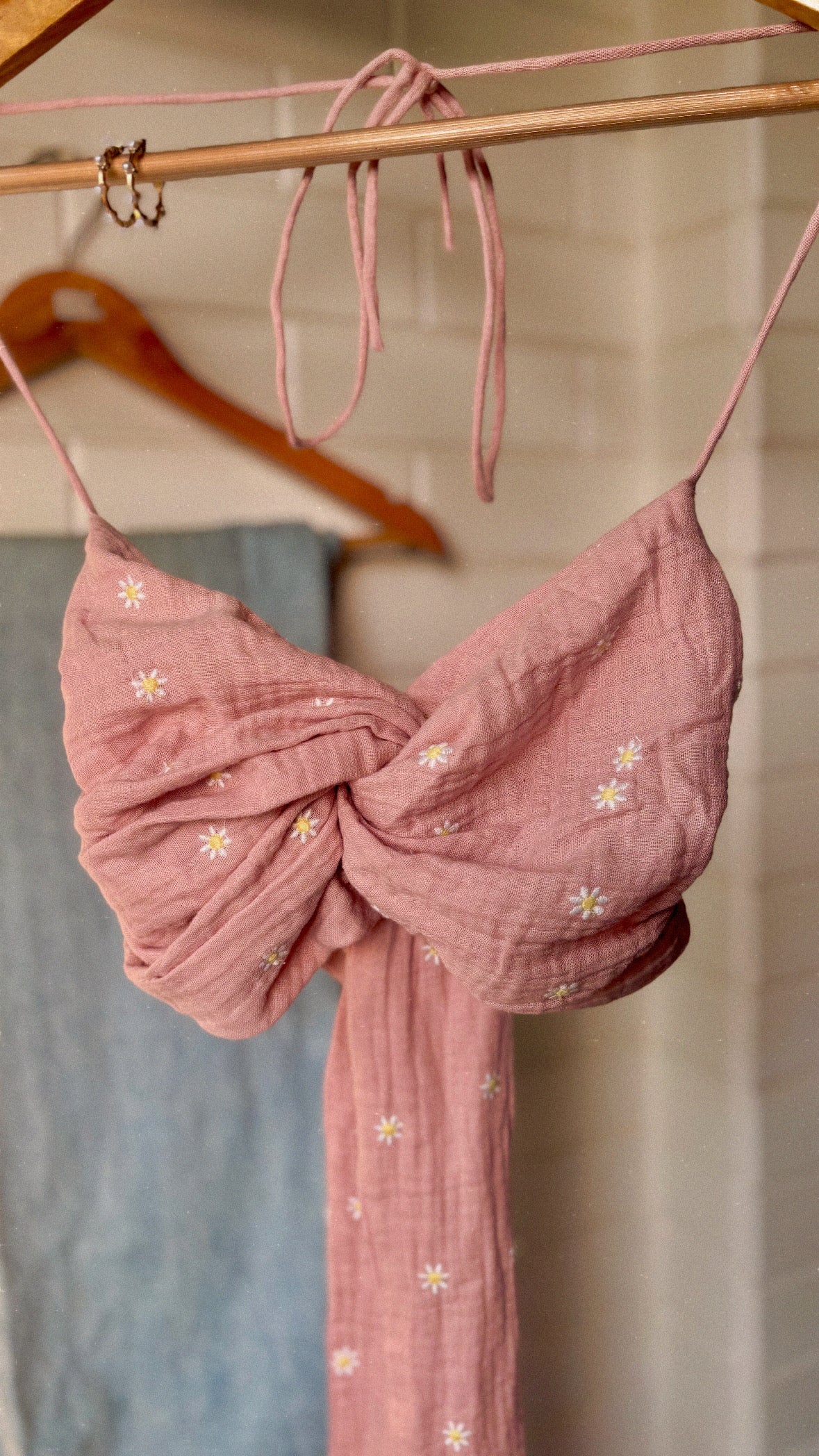 Daisy embroidered bralette π