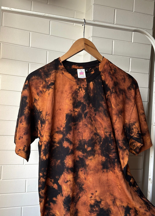 Black Lava tie & dye cotton unisex tshirt