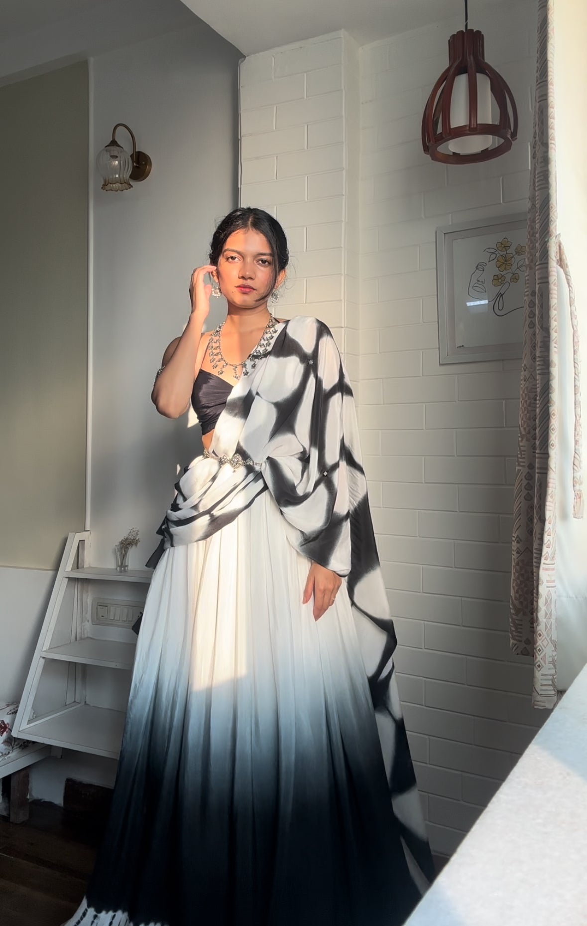 Chandni Mirror Work Lehenga Set
