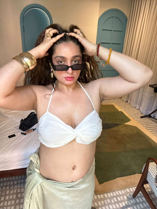 White Tie-up Bralette Top