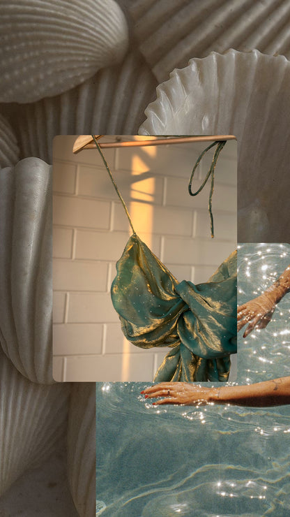 ‘Azura’ Satin embellished bralette top