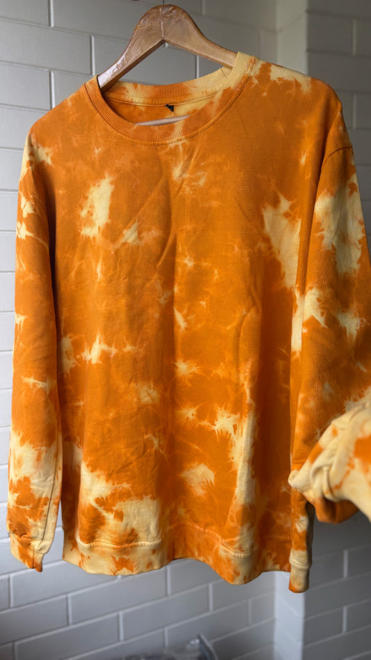 Mustard tie dye unisex hoodie💛