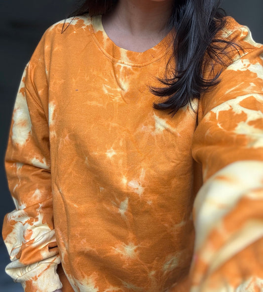 Mustard tie dye unisex hoodie💛