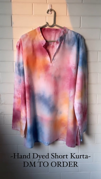 Tie Dye cotton Kurta for men