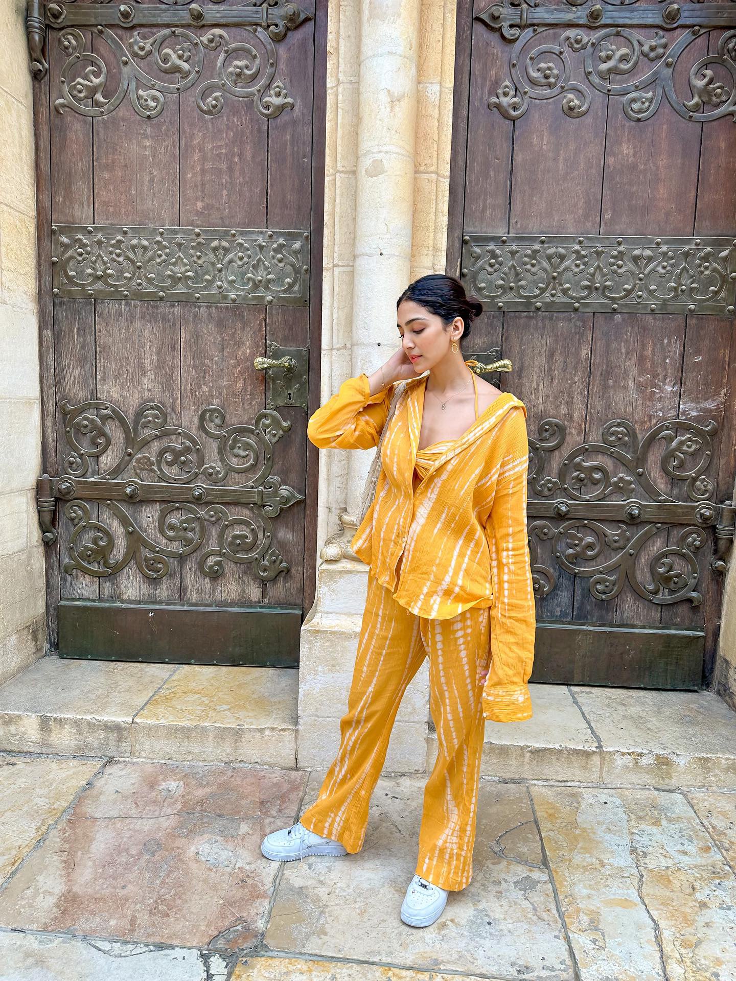 Yellow Tie Dye cotton shirt