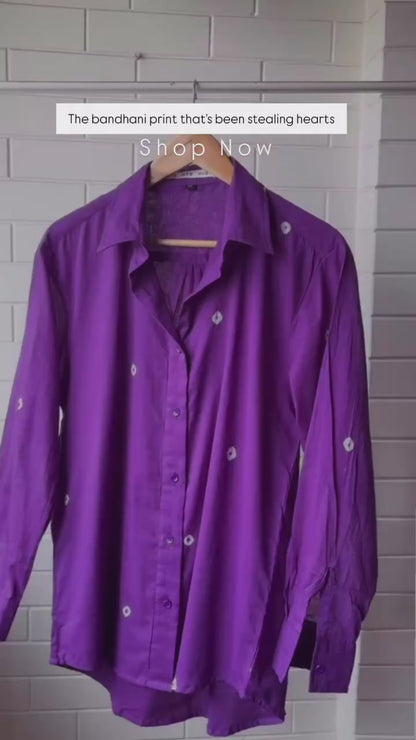 Purple Bandhani Shirt